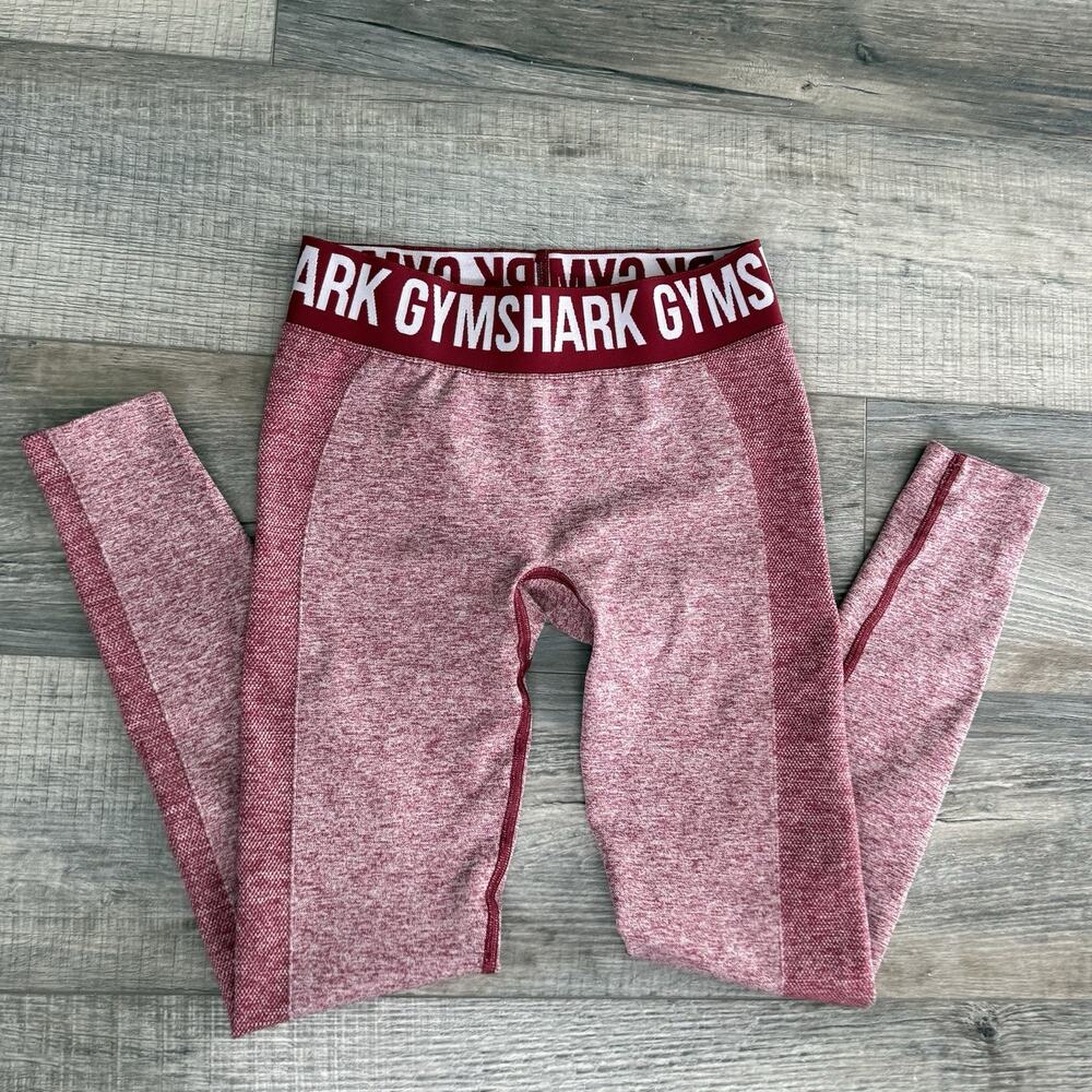 Gymshark Flex Leggings Women Small Dry Low Rise Pink Marl Seamless Workout Pants